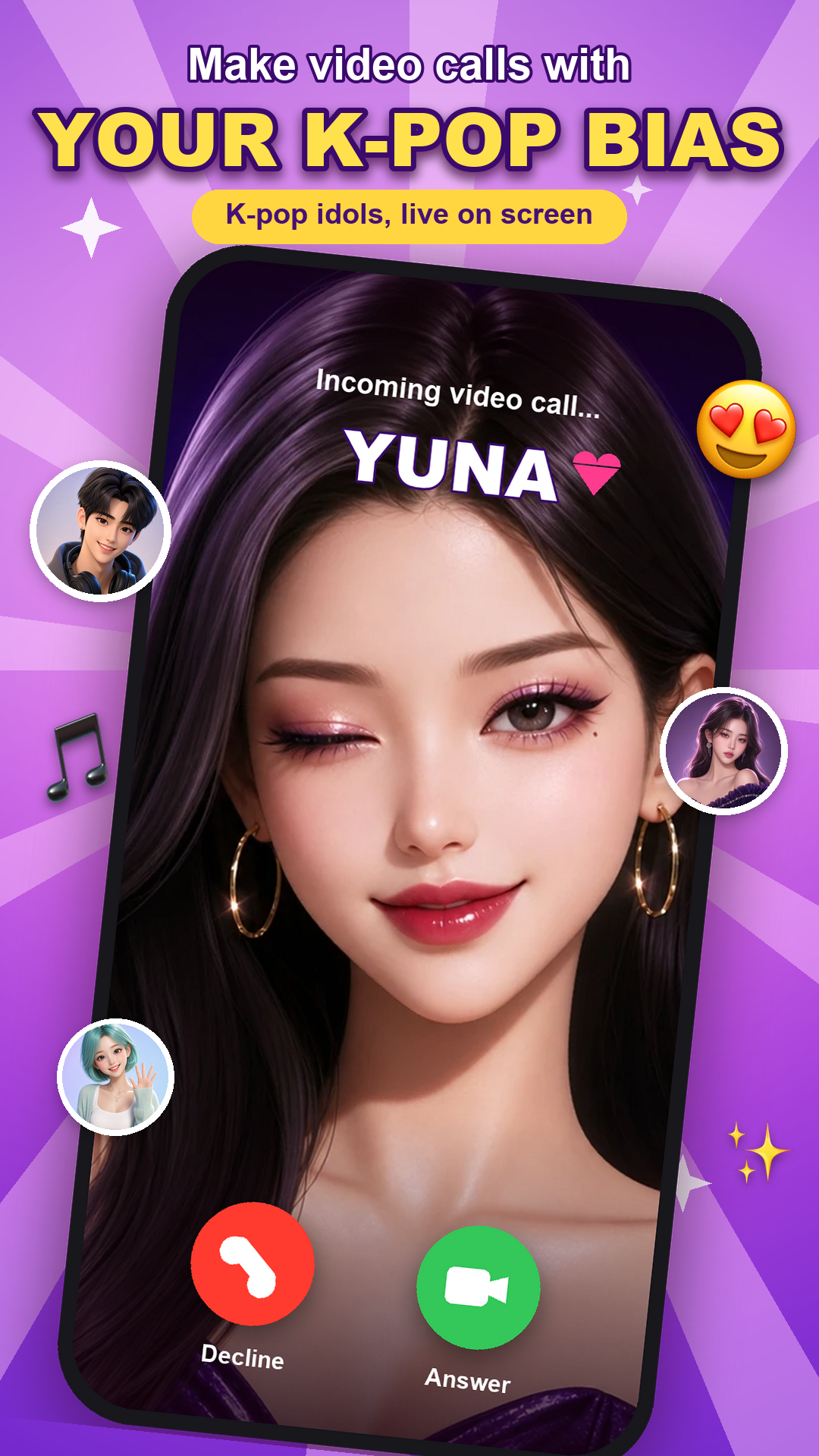 Meet your star crush — home screen